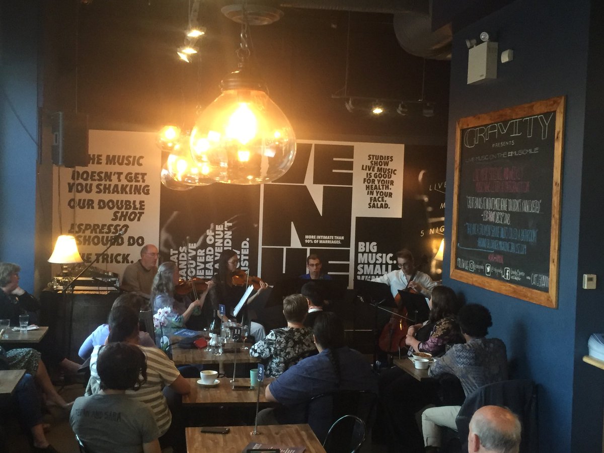 ClassicalRevYYC's tweet photo. Prokofiev Overture on Hebrew Themes performed by ⁦@OrchestraRMSO⁩ members &amp; pianist Bart Hicks ⁦@Cafegravity⁩ https://t.co/jxQxGhAAyL