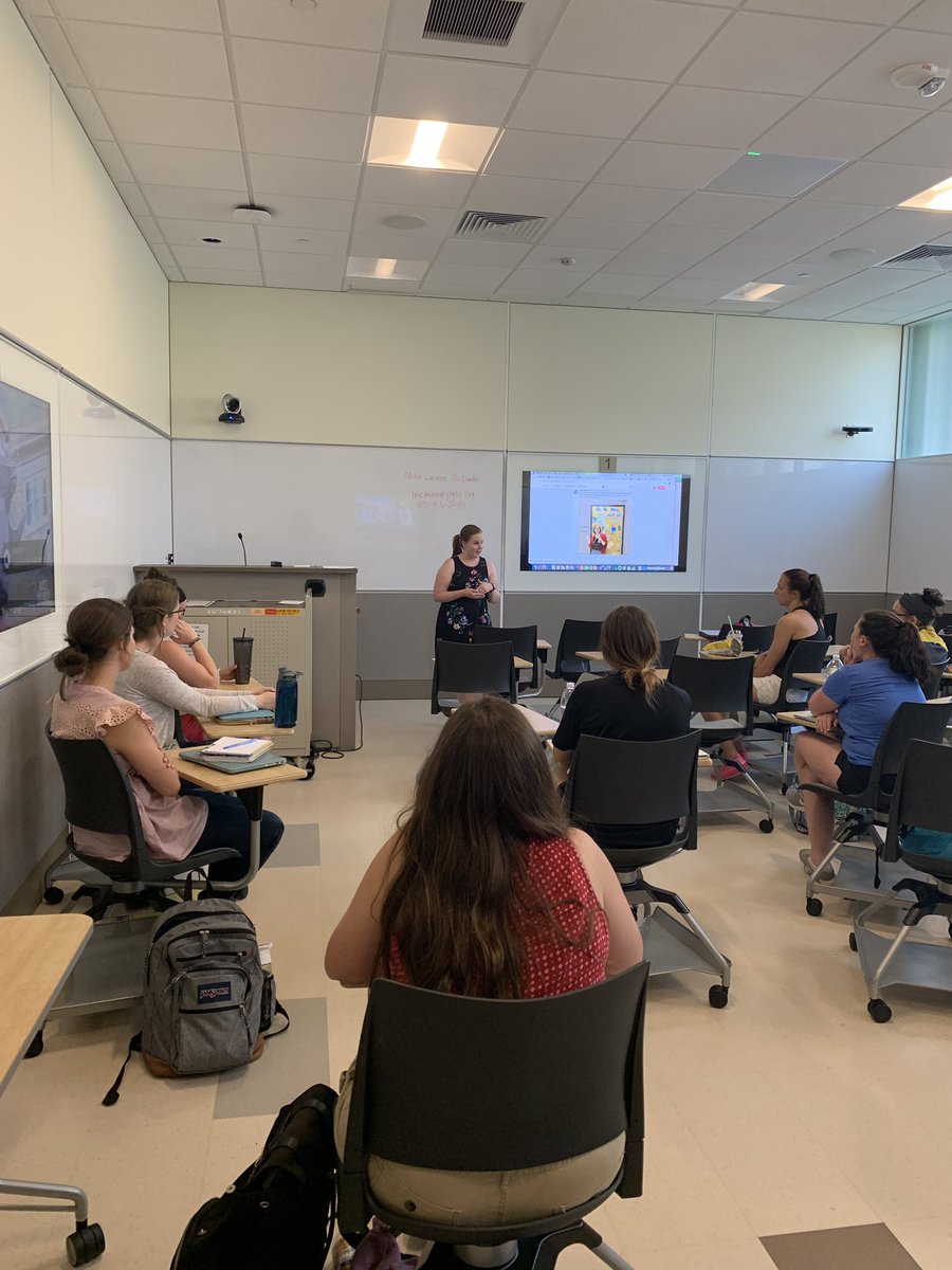 karenjohnsonwcu's tweet photo. Thank you @Ms_LMcDade for speaking to our @WCU_CESW teacher candidates about student teaching, job interviews, and your first year of teaching! We appreciate your practical tips and advice! https://t.co/N28hqzms6W