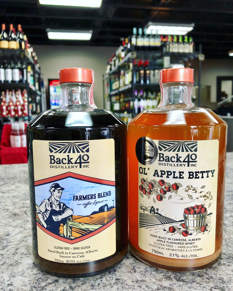 la_liquor's tweet photo. Camrose’s Back 40 Distillery crafts such delicious spirits, made by hand with natural ingredients and distilled from Alberta Beet Sugar!
They’re perfect chilled or warmed up!
• Farmers Blend Coffee Liqueur
• Ol’ Apple Betty Apple Pie Spirit
#Lacombe #ABspirits https://t.co/2o2NFb2TLB