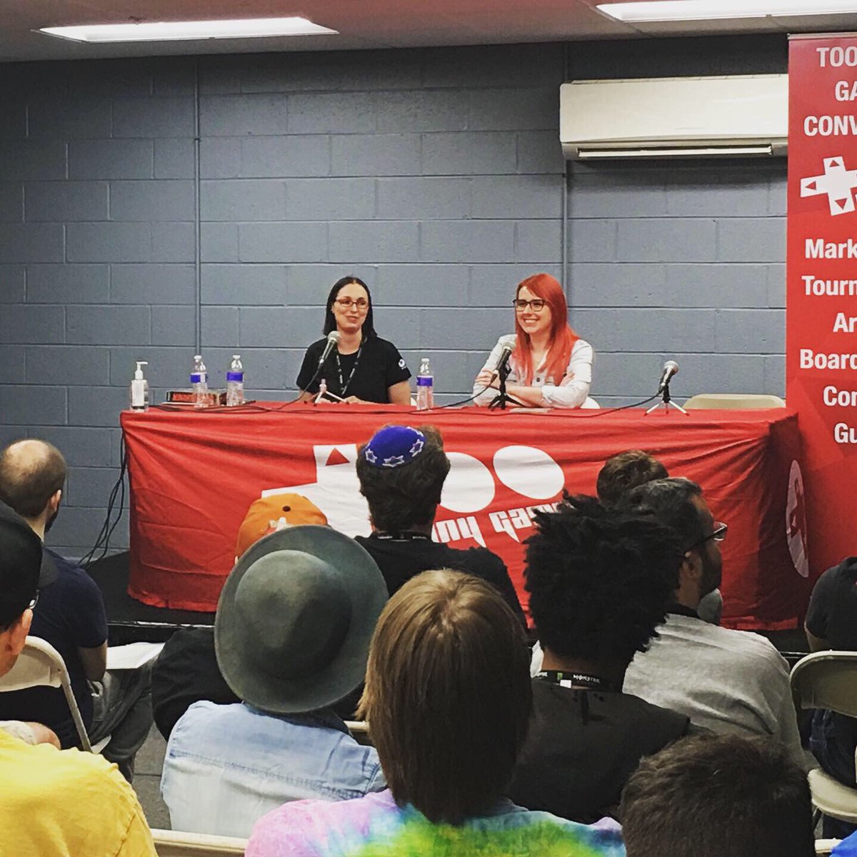 evaction's tweet photo. @ErinPlays_Games & @Jasyla_ talk about early gaming experiences and becoming content creators at their Q&A at @TooManyGames #tmg #tmg2019 #toomanygames #toomanygames2019 #erinplaysgames #cannotbetamed https://t.co/jOvRrODc1l
