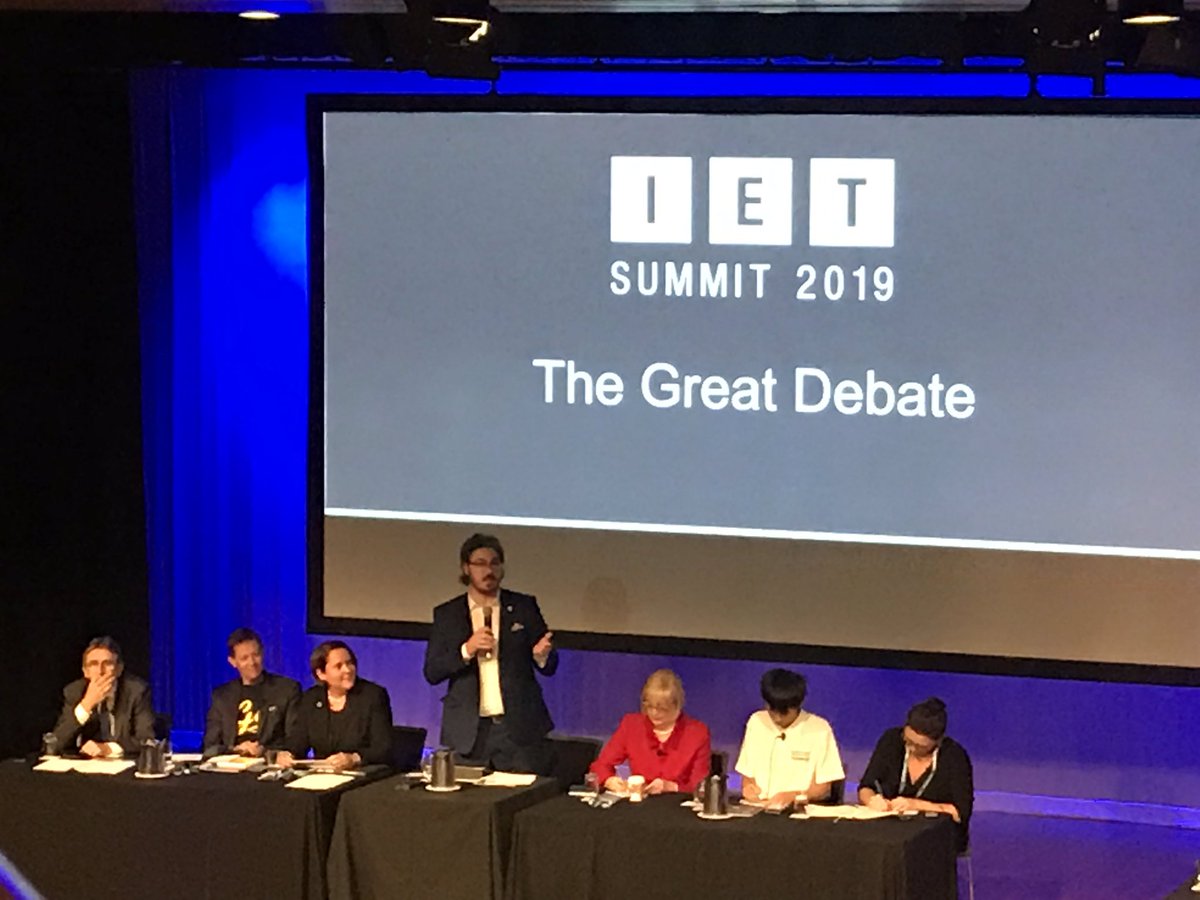 The Great Debate is on! 🎤- Australia is making the most of international students as talent and our future prosperity. MC for the great debate - <a href="/AntonCrace/">Anton John Crace</a> love his introduction! @StudyQld #IETsummit2019