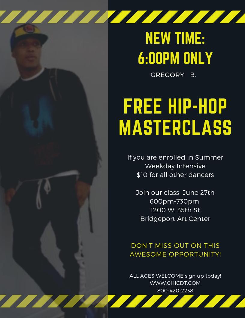 ChiCDT's tweet photo. One Class only. Join us Thursday June 27th for an Explosive &amp; Energetic class with the amazing Gregory B.
6pm-730pm
https://t.co/cknPL8zCpb https://t.co/1jaDRC7Eb8