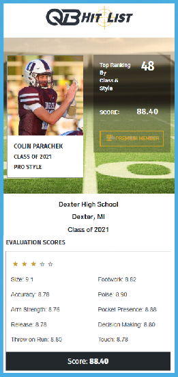 QBHitList's tweet photo. Just released! @QBHitList Premium 2021 QB @ColinParachek Dexter Hs(MI) Evaluation, Scouting Report &amp; Rank. ▶️Check it out! https://t.co/SRJaFTrkH5 #GetNoticed https://t.co/MyddcsvWdZ