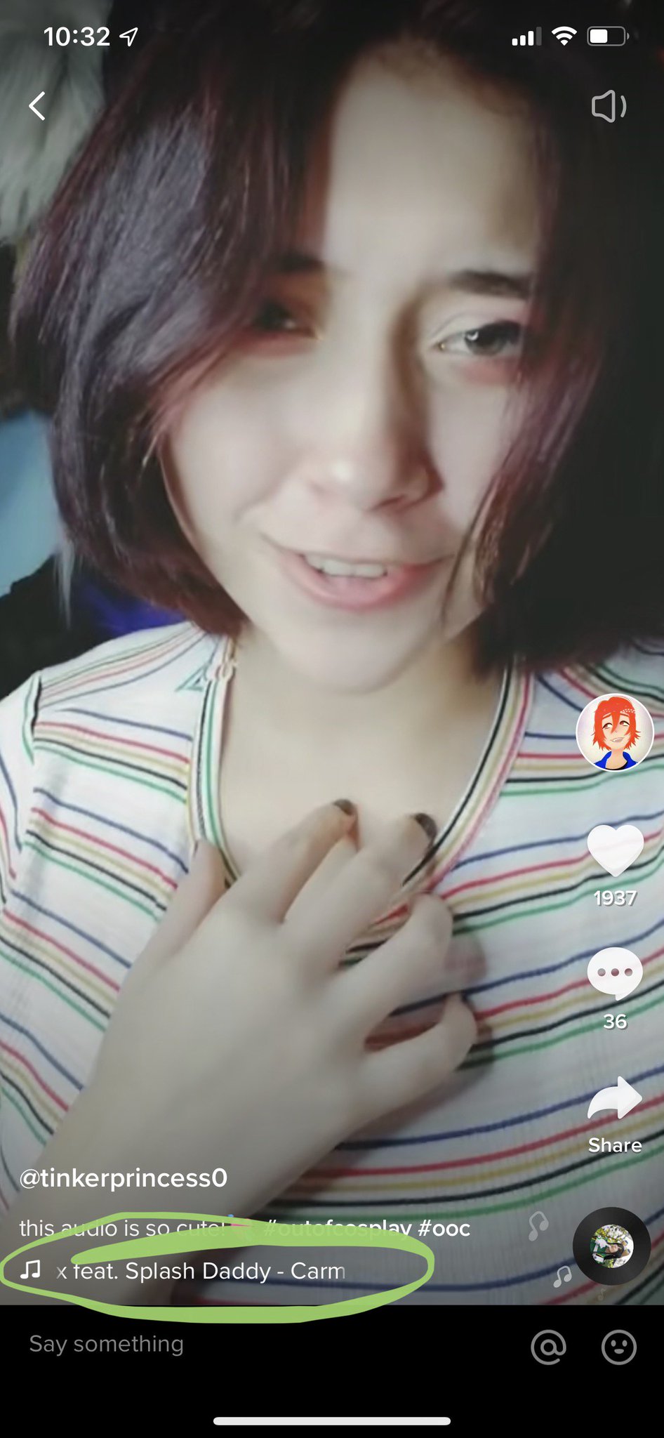 Nic (aka Niris) on X: look at this. i tap the song title in the lower  left, only to be brought to a page of TikTok's that use this song. then i