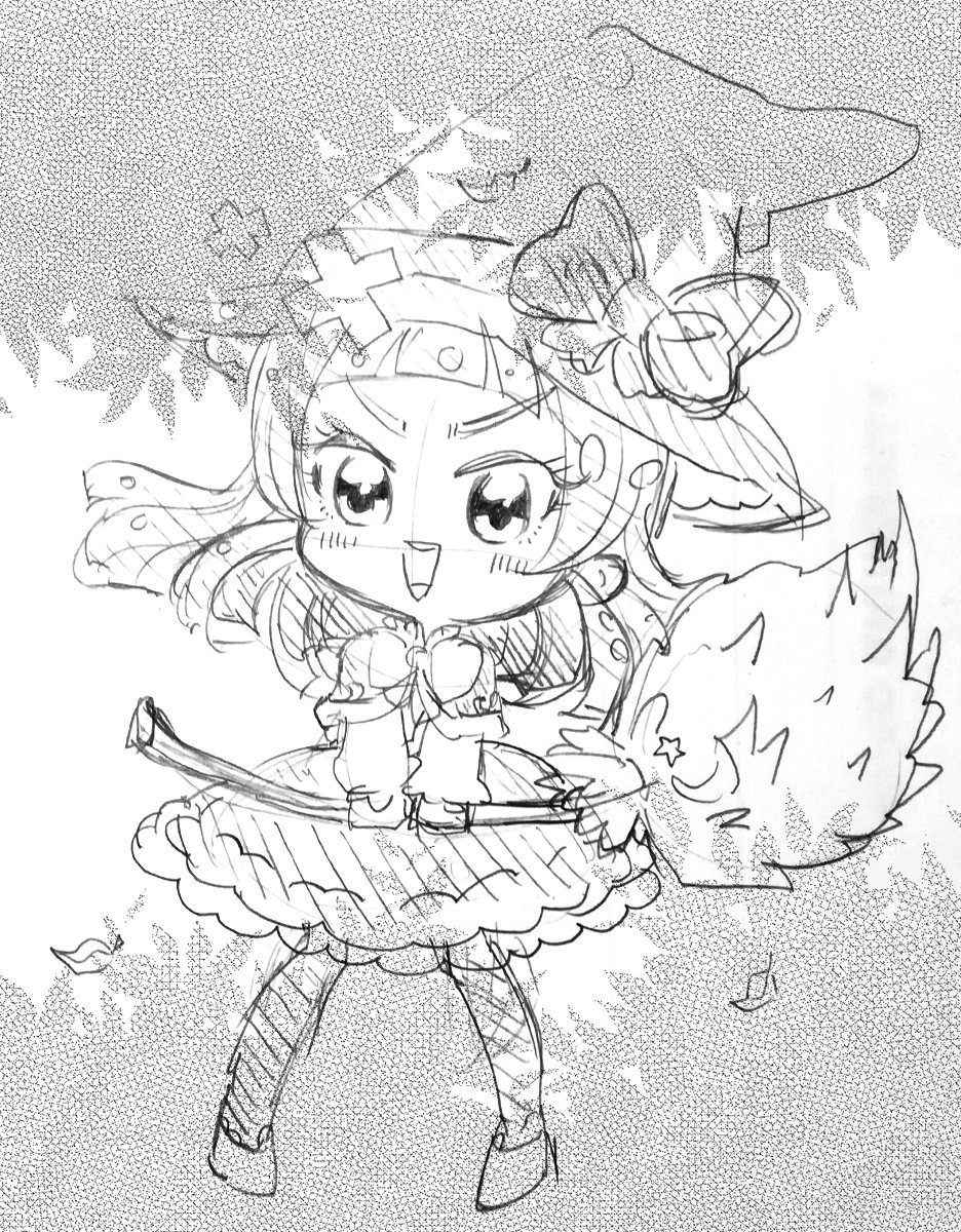 落ちてないし!
#プリキュア版深夜の真剣お絵描き60分一本勝負 