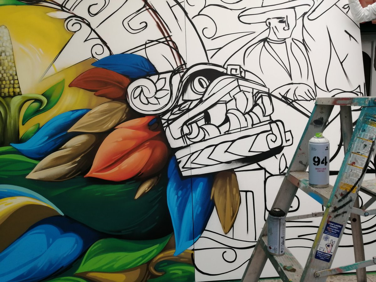 hidroc's tweet photo. Proceso.
Pinta para Google
@google .
#Hidrock #hidroc #hidrocone #hidro #streetwear #streetart #arte #ilustracion #naranja #aerosol #azul #quetzalcoatl #googlemx #lienzo https://t.co/LTUutTaIOJ
