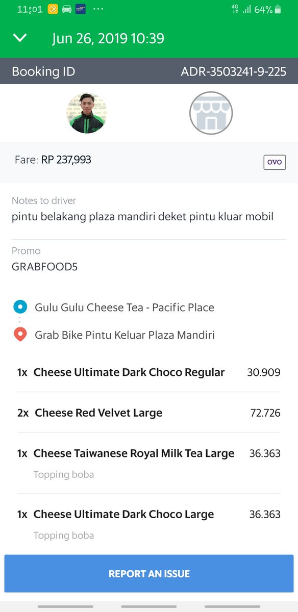 FreshaaDR's tweet photo. Kalo kayak gini jdi gak percaya beli grabfood pake ovo . Makanannya gak di anter uangnya di ambil trus email ke @GrabID msh menunggu nanti akan di hubungi. 200rbu itu uang rame rame krna pesenan banyak orang! Gw cuman butuh tanggung jawab!!!!!!!!!! Grabnya tolong cepet respon! https://t.co/uU4tg9lRBm