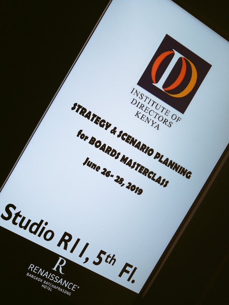 IODKenya's tweet photo. The board of directors holds a key role in driving the strategy of an organization. You are an observer, approver, participant, provocateur and Instigator. #SSP1 Class in Bangkok. Happening now! @StandardKenya @TheEconomist @ntvkenya @AdanMohamedCS @AfDB_Group https://t.co/h8rTp0hVw2