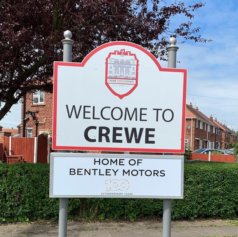 To celebrate #Bentley100Years, eight Centenary signs have been positioned in and around our hometown of Crewe to mark this extraordinary milestone