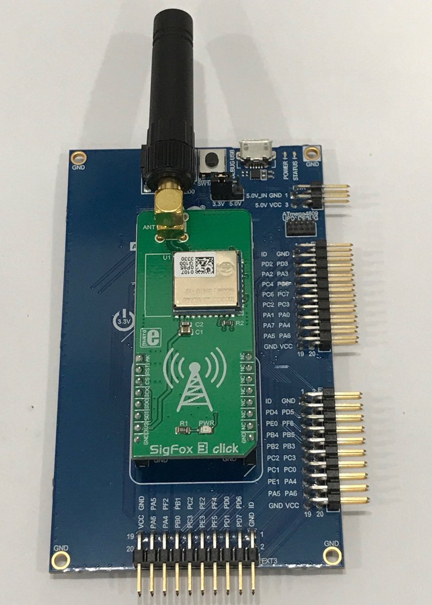 aicynap's tweet photo. 新しいSigfox開発ボード！ https://t.co/OW62iVkGLO