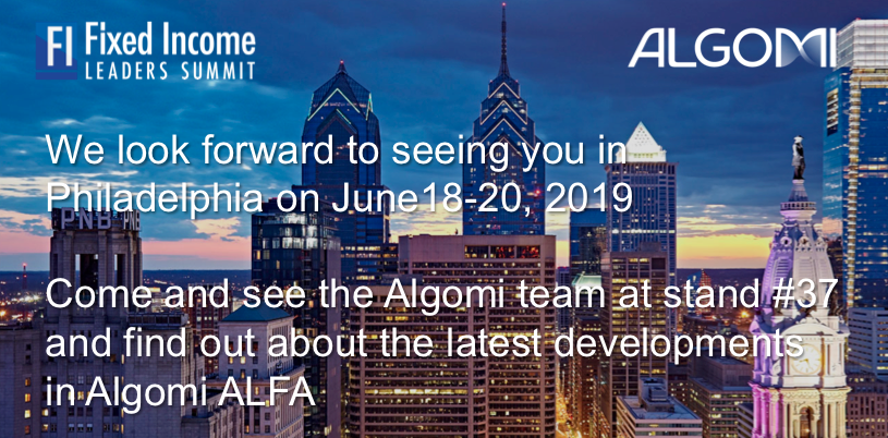 Algomi_Ltd's tweet photo. Come and see the @Algomi_Ltd team next week at the leading buy side driven fixed income conference @FixedincomeGuru https://t.co/1dAZglxZ9i https://t.co/4WMTIb61Iz