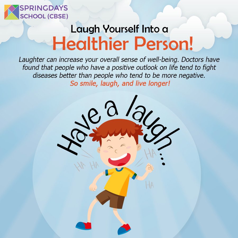 springdayscbse's tweet photo. It is rightly said that laughter is the best medicine. It even decreases your stress levels and makes you feel good 
Don't let all your problems get in the way, remember to laugh every day! 😄

#Springdays #Laugh #Laughter #Laugheveryday #Medicine #Smile #Laughingisgood #Behappy https://t.co/IDDZep9lxa
