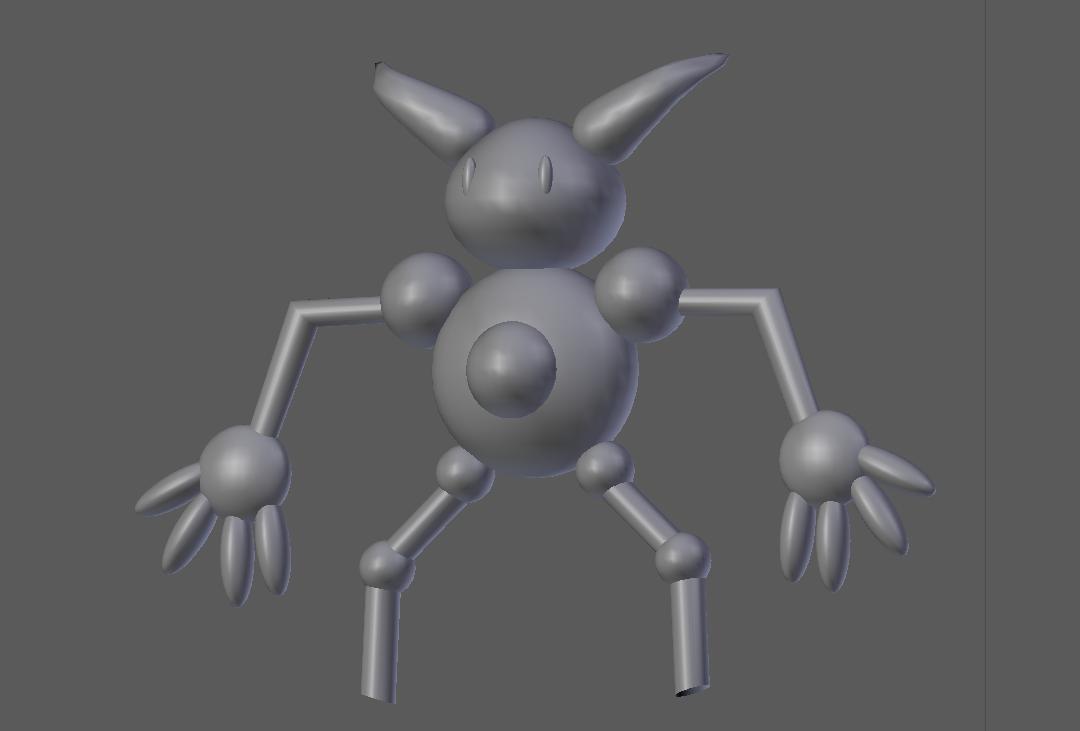 寺井 ポケモン5分モデリング バリヤードを作ろうとした