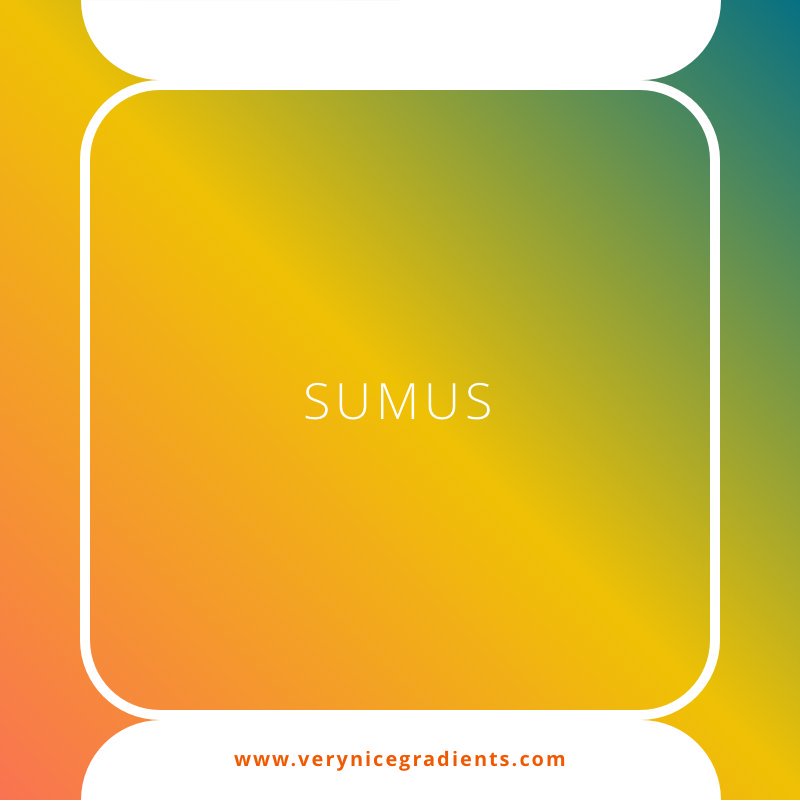 VGradients's tweet image. Graphic Design Gradient: 'SUMUS'
verynicegradients.com 🏄

#gradient #color #inspiration #graphicdesign #design #designer #style #swatch #illustration #UI #UX #UIDesign