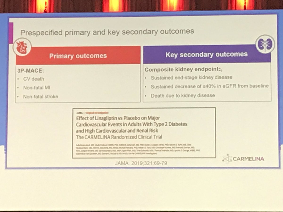 ERA - European Renal Association (@erakidney) on Twitter photo #CARMELINA trial: linagliptin vs placebo for major cardiovascular events in patients with T2DM #clinical #trial #latebreaking <a href="/ChristophWanne4/">Christoph Wanner</a> <a href="/ynptweets/">YNP of ERA</a> #ERAEDTA19 #CARMELINA trial: linagliptin vs placebo for major cardiovascular events in patients with T2DM #clinical #trial #latebreaking <a href="/ChristophWanne4/">Christoph Wanner</a> <a href="/ynptweets/">YNP of ERA</a> #ERAEDTA19