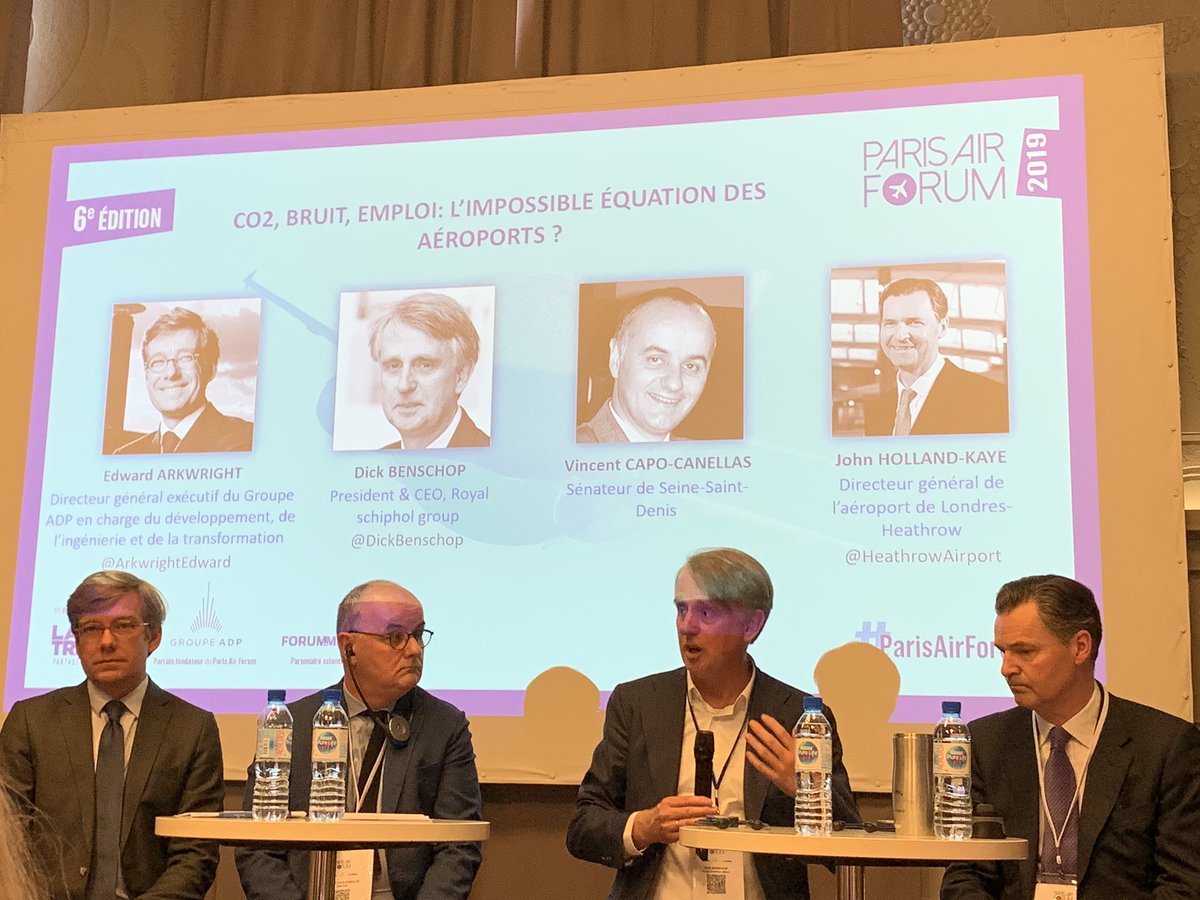 Important debate with <a href="/DickBenschop/">Dick Benschop</a> on the right balance between sustainability and growth of the aviation industry #ParisAirForum
