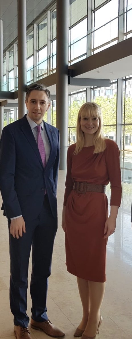 SimonHarrisTD's tweet image. Great to meet British colleague, @nicolablackwood again today. Good conversation on Brexit and health, reciprocal health arrangements &amp;amp; genomics