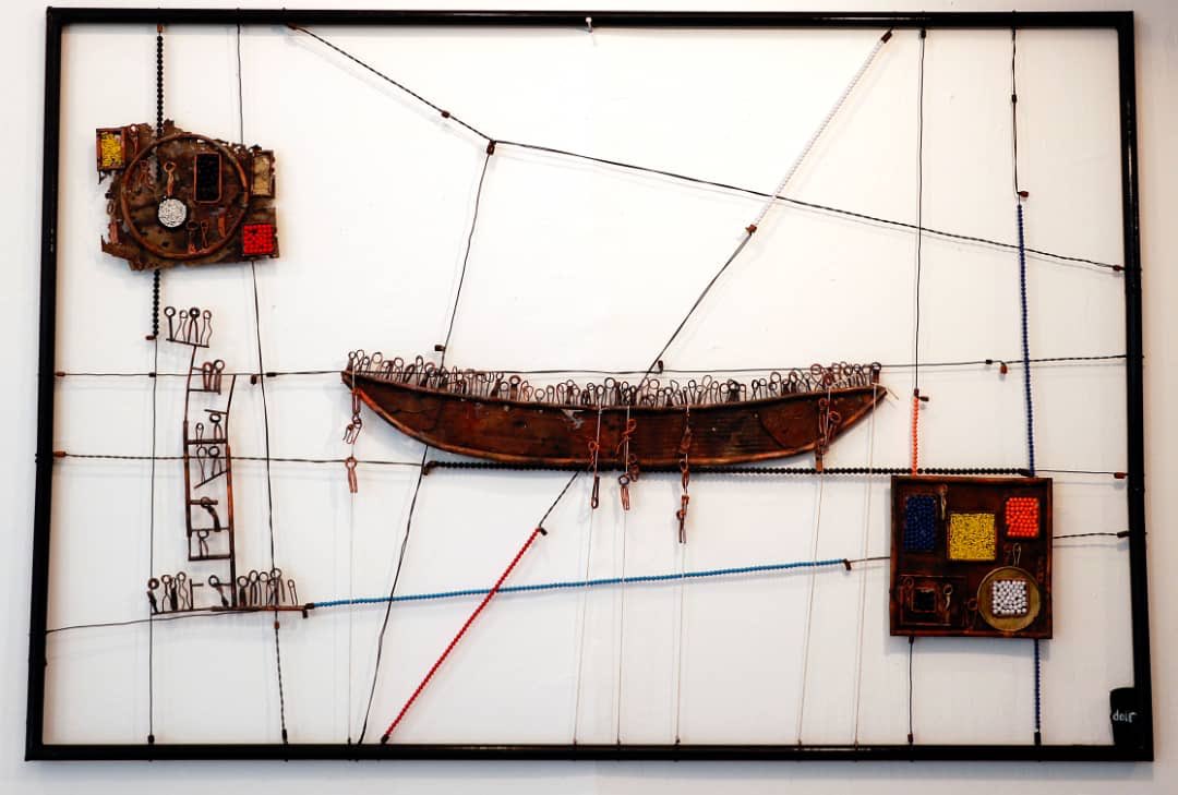 L’immigration 
Sculpture 
technique mixte 
Dimension:140x95cm 
Doff 2019