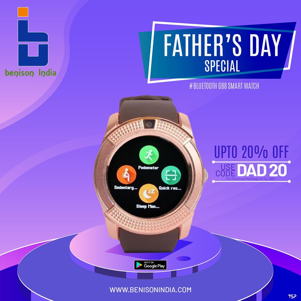 BenisonIndia's tweet photo. Surprise your dad with #BluetoothSmartWatch &amp; get an amazing #discount on this father's day from https://t.co/tCcvEptYck
#FathersDaySpecial #FathersDay #Fathers #Offer #FathersDayOffer #Benison #benisonindia #onlineshopping #shopping #orderonline #homedelivery #freeshipping #shop https://t.co/3o5OLJ0tCn