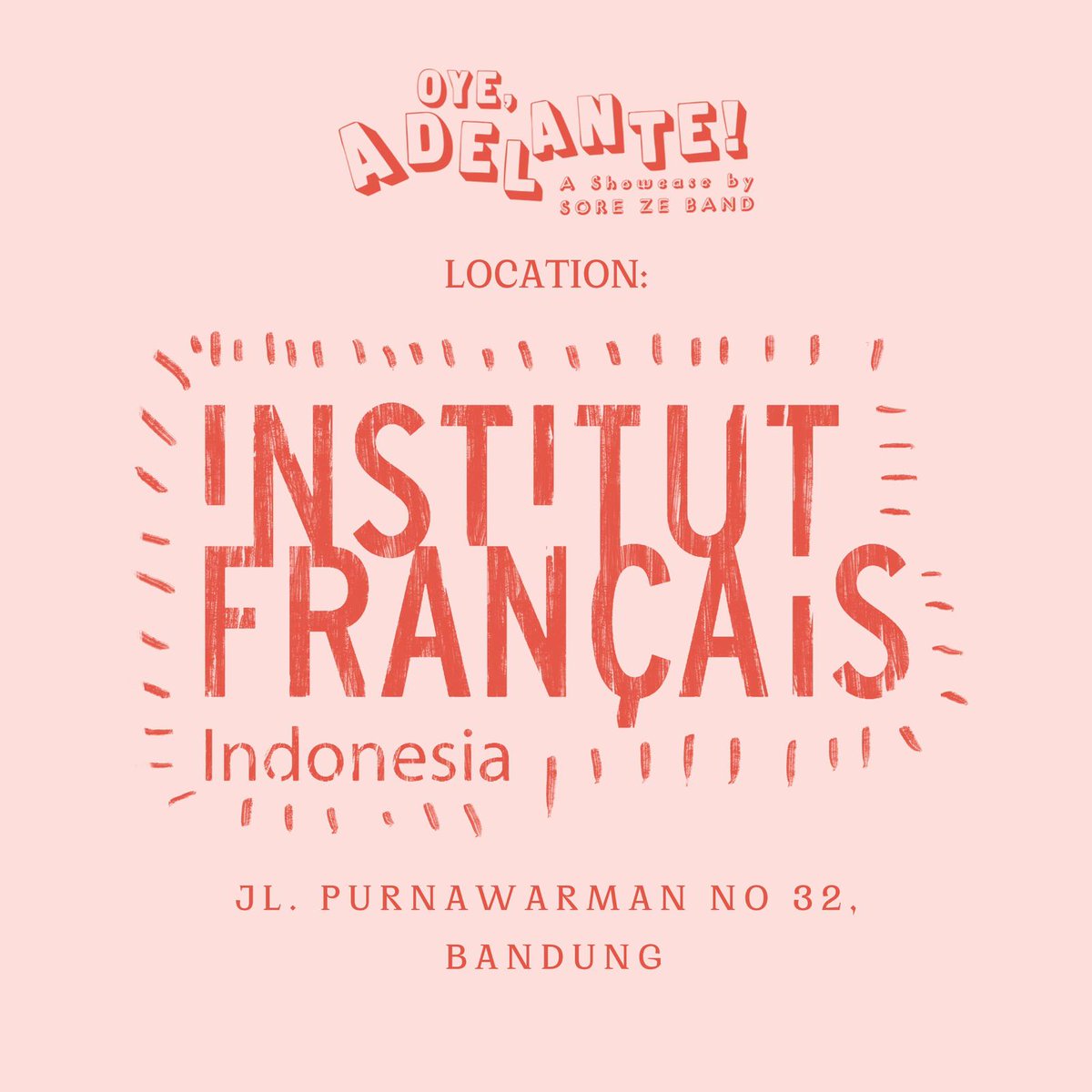 Oye, Adelante!
Catat tanggalnya, dagoan arurang di Bandung nya barudak. 🙏 #NyoreNyowcase