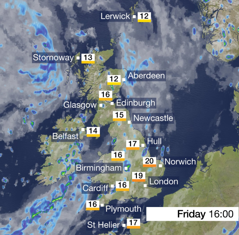 You might struggle to find that #FirdayFeeling on a gloomy, very wet start to the day but hopefully you'll start feeling it later.Rain clearing to sunny spells (and showers) and a bit warmer than recently...