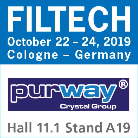 The Filtration Event 2019 - OCT. 22 - 24 Colonge, Germany on HALL 11.1 STAND A19
purway Crystal Group® | Die FILTECH ist die größte und wichtigste  Filtrationsveranstaltung der Welt.