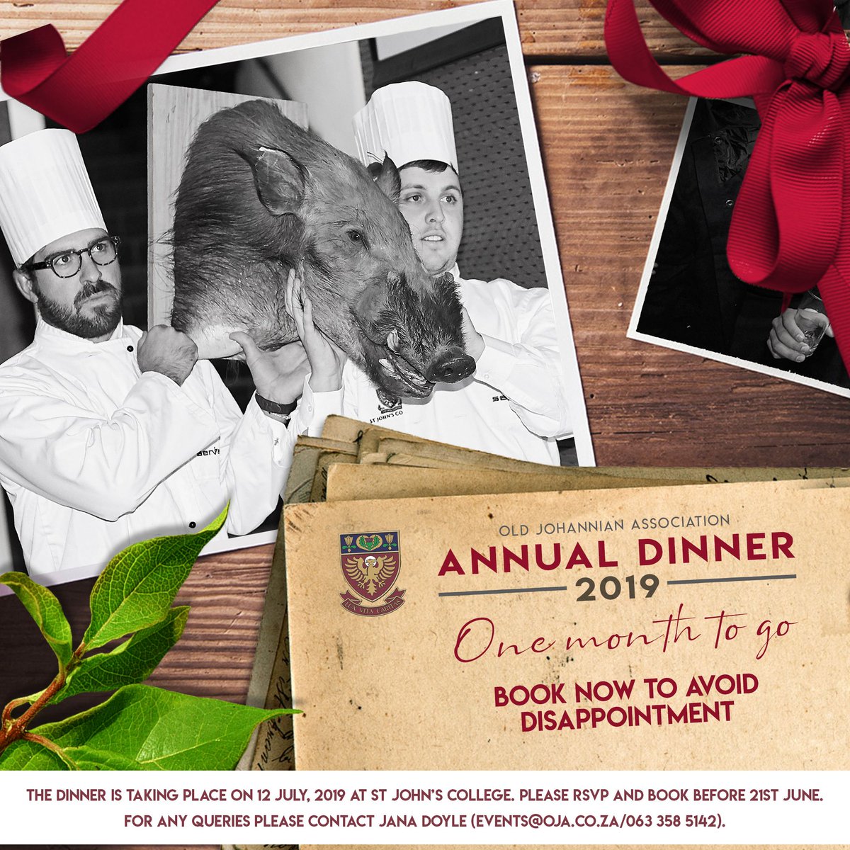 OJs one month to go until our annual OJA dinner, don't miss out, book your tickets today.
buff.ly/2EsLonN