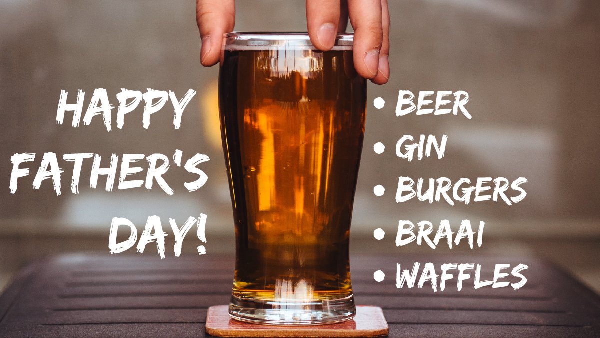 On the 16th of June we will be hosting a Father's Day lunch in our garden with <a href="/nottiesbrewery/">Notties Brewery</a> craft beer on tap, Mexican food, braai stations, gourmet burger bar and more. Booking and payment upfront is essential to secure your seat. 
🍔🍺 #FernHillHotel #TheSnootyFox