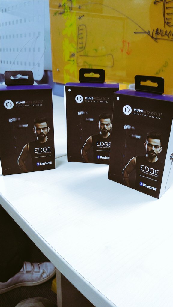 sumitmeetg2007's tweet photo. got my hands on brand new ear piece from @MuveAcoustics along with my 2 more colleagues. #InnerPower #SoundsThatInspire โ๏ธ๐ Thx @imVkohli @bart_bharadwaj @ichiraag https://t.co/AfGnthJC1q