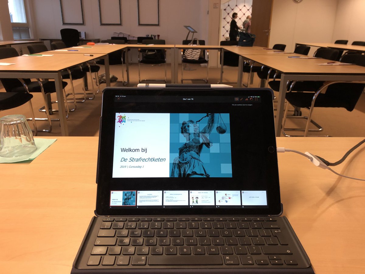 Ondanks weekje vrij vandaag lesgeven aan collega’s uit het OM. Altijd leuk om te doen!
