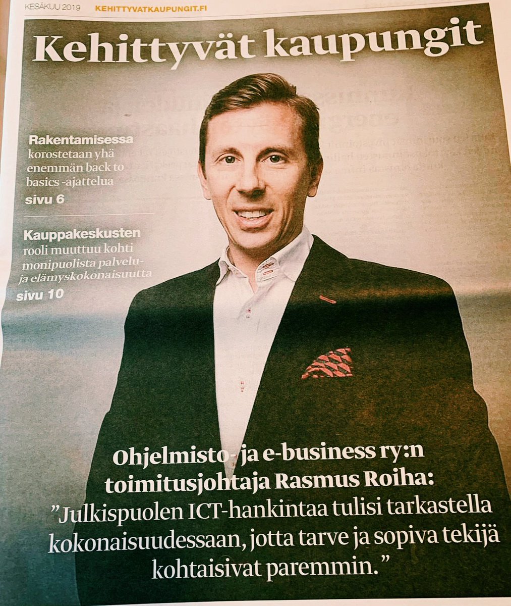 rasmusroiha's tweet photo. Aamun @KauppalehtiFi välistä löytyy asiaa julkisista ICT-hankinnoista ja verorahojen käytöstä. Luottamus puuttuu, hankintamenettely väärä ja nostaa hintoja, useat toimijat jättävät tarjoamatta, ... Näköislehdessa artikkeli sivu 4. #JIT2015 @ohjelmisto_ry  https://t.co/W4qAbBGkga https://t.co/6ug1glYn4P