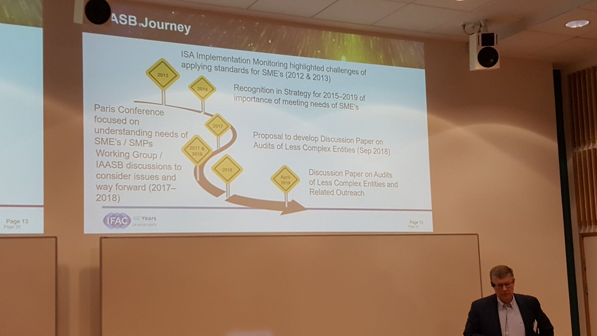 SannaAlakare's tweet photo. Vähemmän monimutkainen tilintarkastusstandardi pienemmille yrityksille on tarpeen. Tapani Vuopala @IFAC_SMP kertoo @IAASB_News matkasta tuoreeseen konsultaatioon #lesscomplex entity #audit ja kannustaa kaikkia vastaamaan @TampereUni #tilintarkastus #sme https://t.co/5xxPIJnobm
