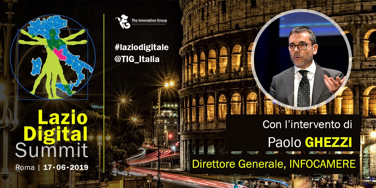 Il #17giugno al #Lazio #Digital #Summit <a href="/ghezzi_61/">Paolo Ghezzi</a> con <a href="/rmasiero/">Roberto Masiero</a> Laura Tassinari (<a href="/LazioInnova/">LazioInnova</a>) Luca Ruggeri (<a href="/AgidGov/">AGID</a>) Fabrizio Gergely (@CiscoItalia) Fabiola Ciaralli parlano #AI #IOT #bigdata #cybersecurity 👉 theinnovationgroup.it/events/lazio-d… <a href="/TIG_italia/">TIG - The Innovation Group</a> #laziodigitale <a href="/RegioneLazio/">Regione Lazio</a>