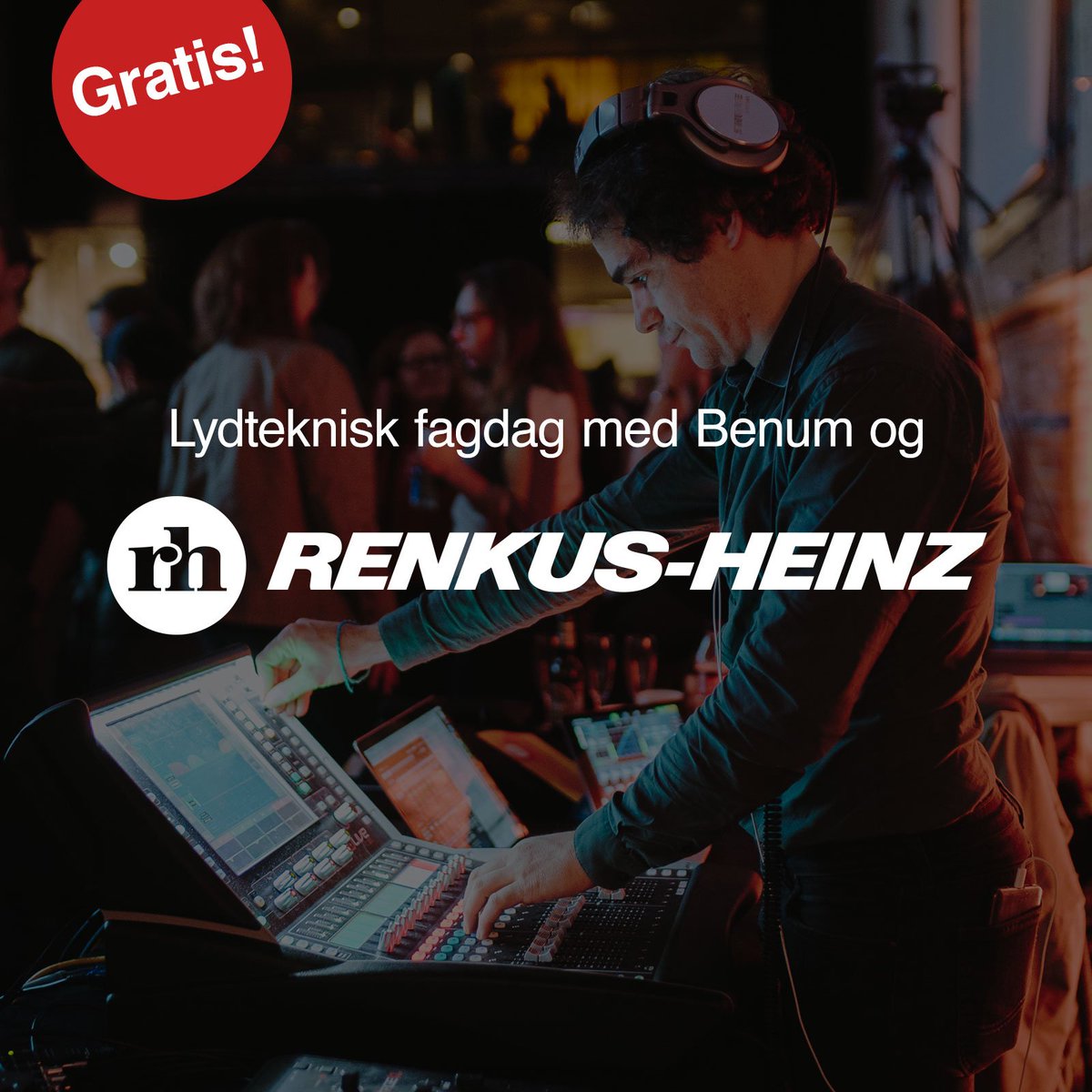 28. August inviterer vi og Renkus-Heinz til en faglig dag hos Design og arkitektur Norge i Oslo. Arrangementet passer for lydteknikere, installatører, utleiere og lignende. Påmelding: bit.ly/2IA4vgX