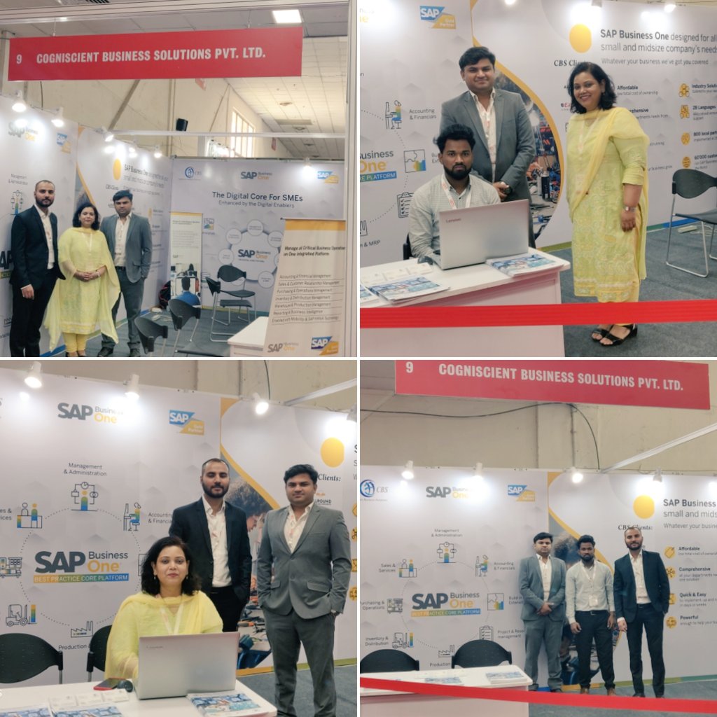 Cogniscient2007's tweet photo. Cogniscient all set to demonstrate the power of #SAPBusinessOne in #IndiaMachineToolsShow2019.
Witness the same at Stall 9 in Hall 9, Pragati Maidan, New Delhi
#IMTOS #IndiaMachineToolsShow #CBS #Cogniscient #SAPBusinessOne #ERPSolutions https://t.co/d6HdHDlzgS