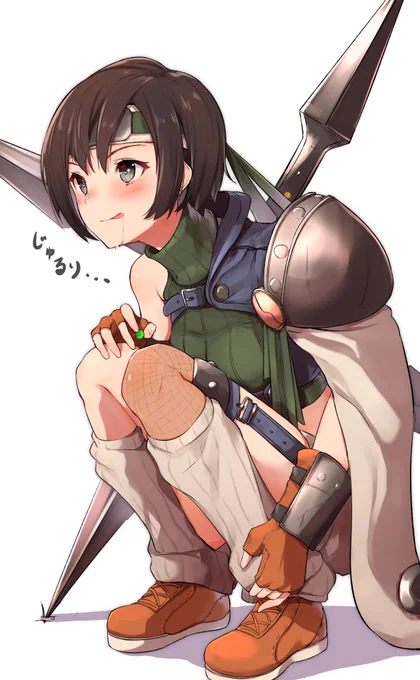 レアなマテリア見つけて盗むタイミング見計らってるうちにヨダレ垂れてきちゃったけど気づいてないユフィちゃん。Rも初期衣装希望だなぁ 