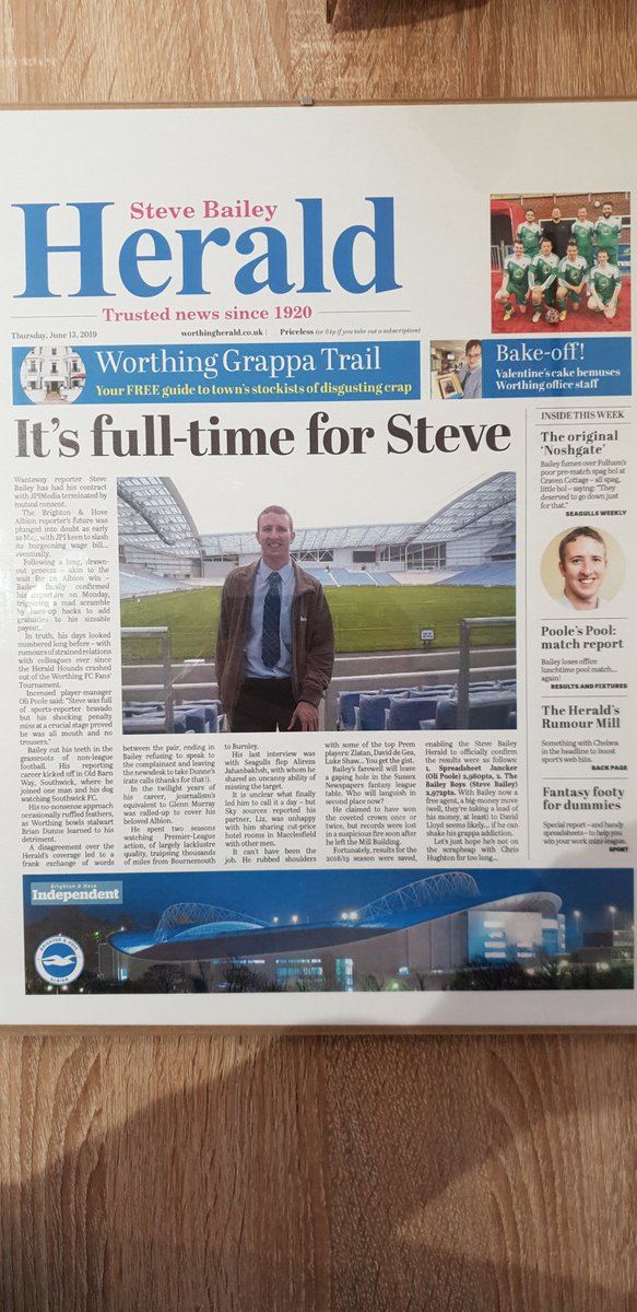 SteveBailey67's tweet photo. After 15-and-a-half years, my career as a sports journalist is over. 

I reported on my first game in front of literally 20 people and ended by watching Manchester City win the Premier League against Brighton. 

I've got loads of amazing memories and made lots of great friends. https://t.co/v3batcw1g7