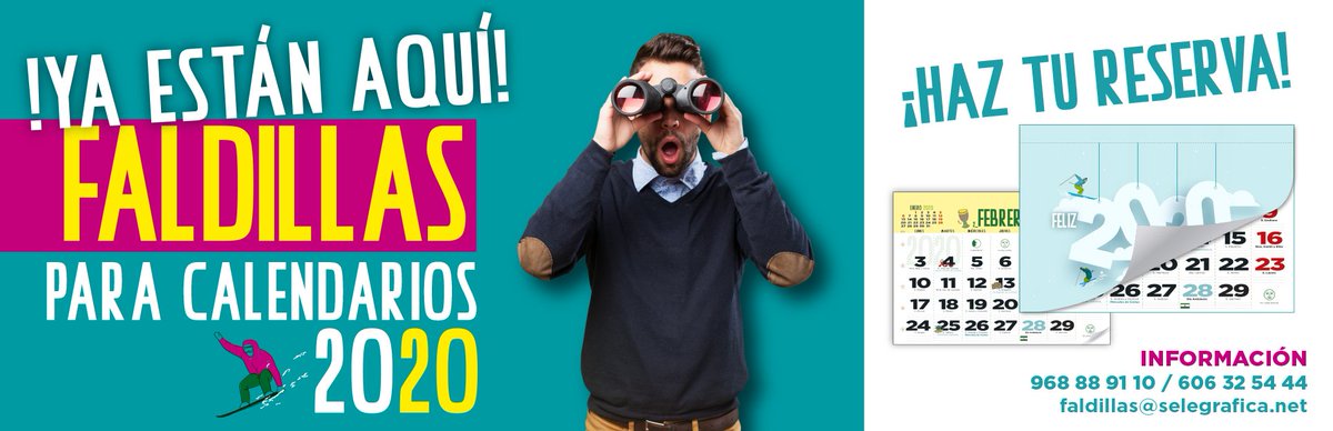 Selegrafica's tweet photo. Si te surge, cuenta con nosotros, ya tenemos fabricadas las faldillas para calendarios correspondientes a 2020 llámanos y te damos nuestros mejores precios.
Buen Fin de Semana a todos. https://t.co/CySvJoNySY