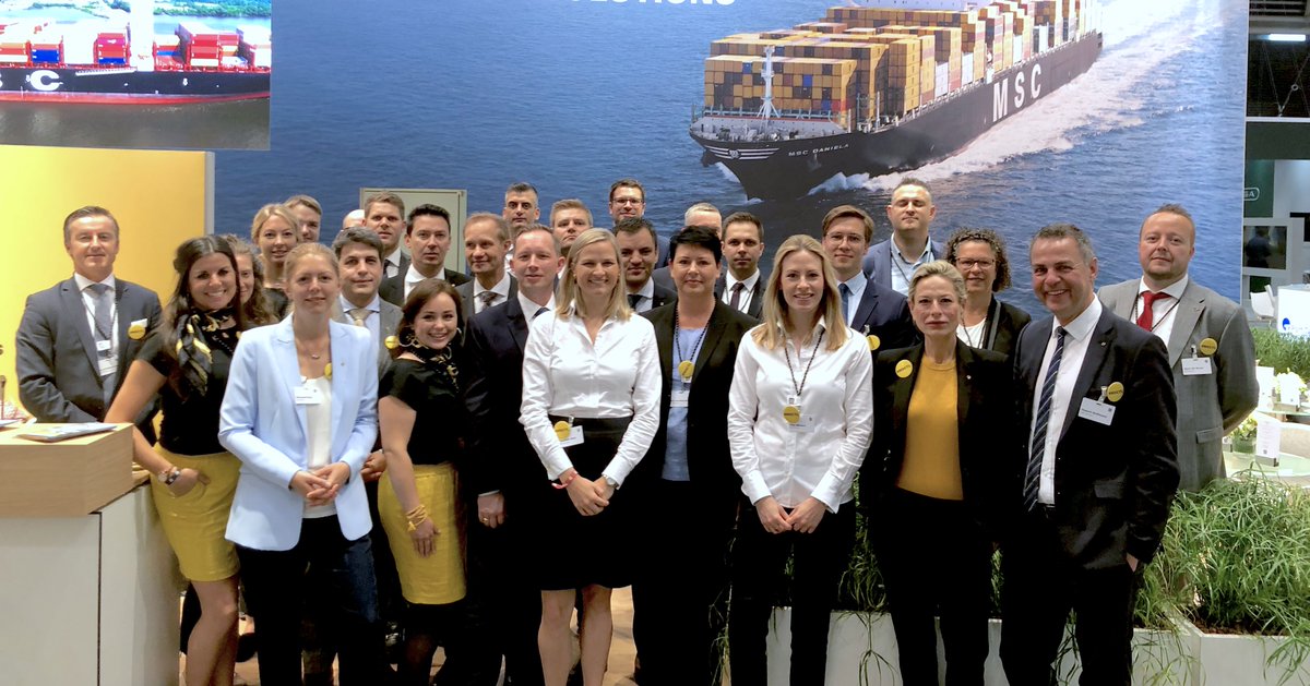 MSCCargo's tweet photo. It's already been a week since Transport Logistic in Munich. Our team had a wonderful time. Thank you to all the many kind people who came to visit. Family and friends! See you again next year. Meanwhile, read more here: https://t.co/JH8QTep65B #MSCTL #transportlogistic2019 https://t.co/1aYd6aiFPy