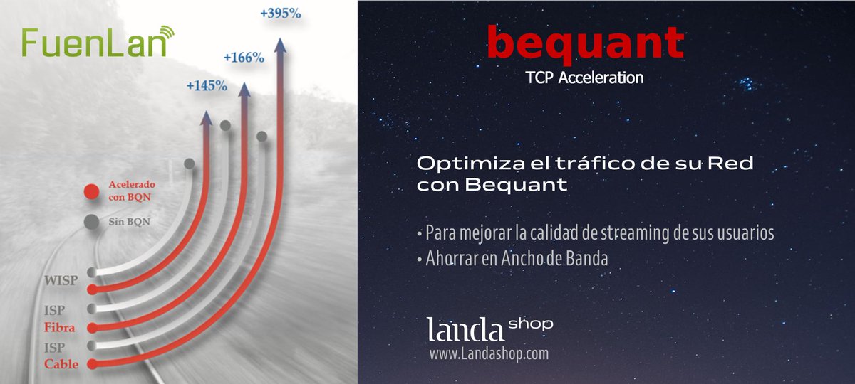 Bequant_es's tweet photo. ¡Mas clientes disfrutan de la aceleración de #Bequant! Desde hoy, los usuarios de @Fuenlan  tienen la mejor conexión a internet posible gracias a nuestra solución de aceleración y optimización #TCP/IP. Y tú ¿a qué esperas? Pide información en info@bequant.es https://t.co/aa3pCPcVIA