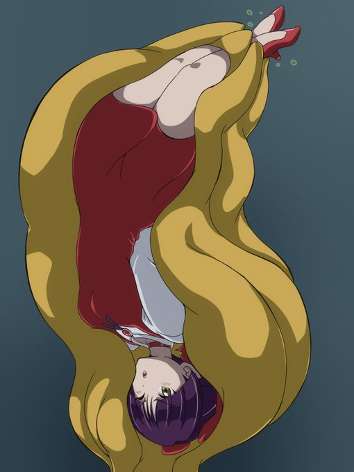 妖怪サボテンに全身呑み込まれたねこ娘 