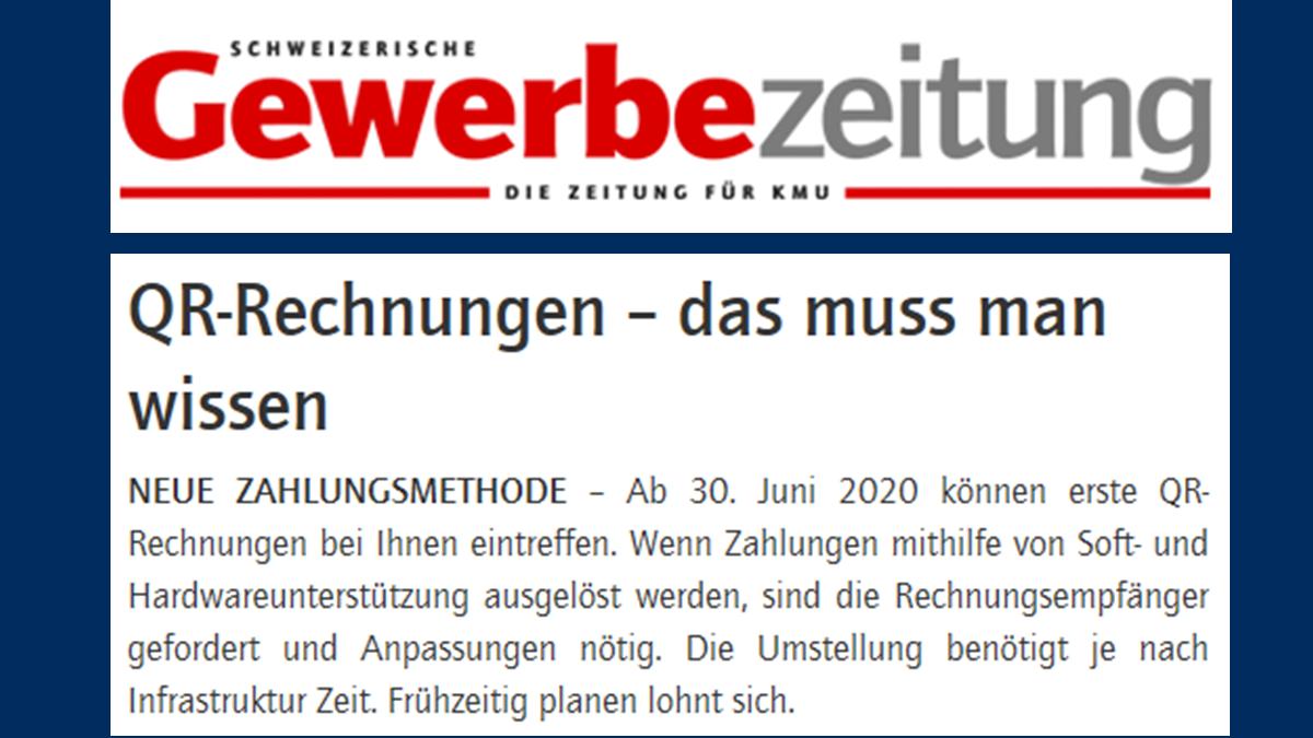 Der Gewerbeverband unterstützt den Finanzplatz: Die Schweizerische Gewerbezeitung verleiht der Schweizer KMU-Wirtschaft eine kraftvolle Stimme für die Einführung der #QRRechnung. six.swiss/31sslUC