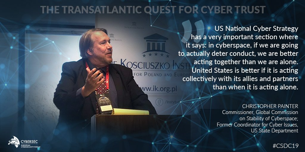 CYBERSECEU's tweet photo. The main takeaway of the #CSDC19 was that the US and the #3SI countries together have unique potential to build cyber resilience. Also Christofer Painter, Commissioner @theGCSC, underlined the role of cooperation in teh field of #cybersecurity. Read more: https://t.co/ndI6aBqvbl https://t.co/DshHjIFJMk