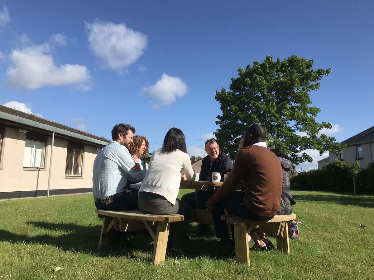 First Harbours Medical Practice outside morning coffee before surgeries #morningsunshine #drchatterjee #4pillars