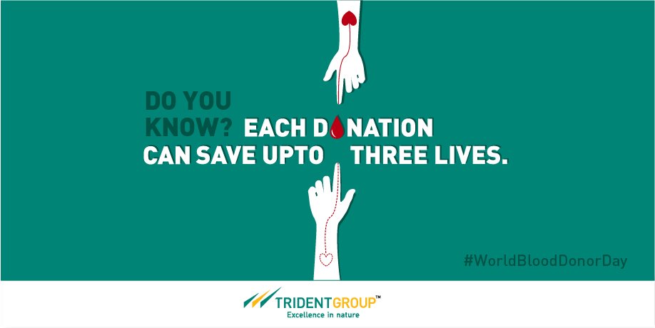 TridentGroupGLB's tweet photo. The blood you donate gives someone another chance at life. Today, be the hero of someone’s life, be a #BloodDonor.

#TridentGroup #BloodDonorDay #WorldBloodDonorDay #bethereforsomeoneelse  #FridayMotivation #blooddonation https://t.co/6LBLffn044