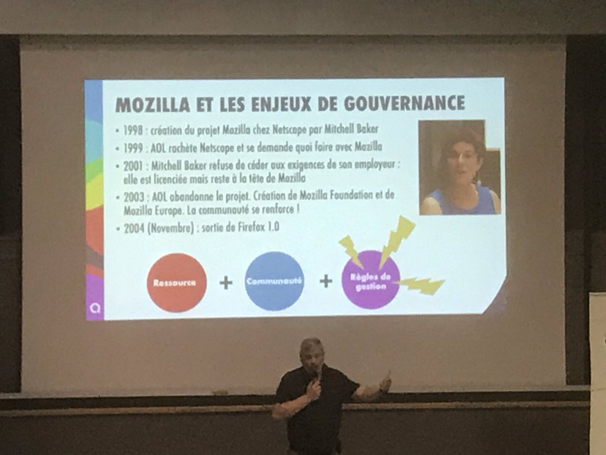 Hove_Mobility's tweet photo. LT #SOTMFR #OpenStreetMap 🗺 Prez sur les #communs avec @nitot ! De #Netscape au projet @mozilla : « Le problème ds 1 communauté c’est souvent la gouvernance, comment fédérer les motivations de chacun ? » on parle aussi du Navigateur #Konqueror de @kdecommunity / Apple Safari https://t.co/HDEfSQNLso