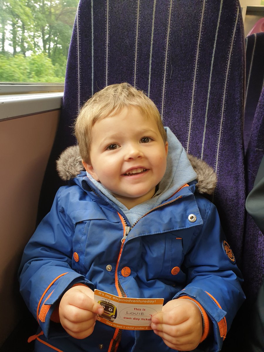 A very excited little boy with his own special ticket #trainride #trainadventure @northernassist