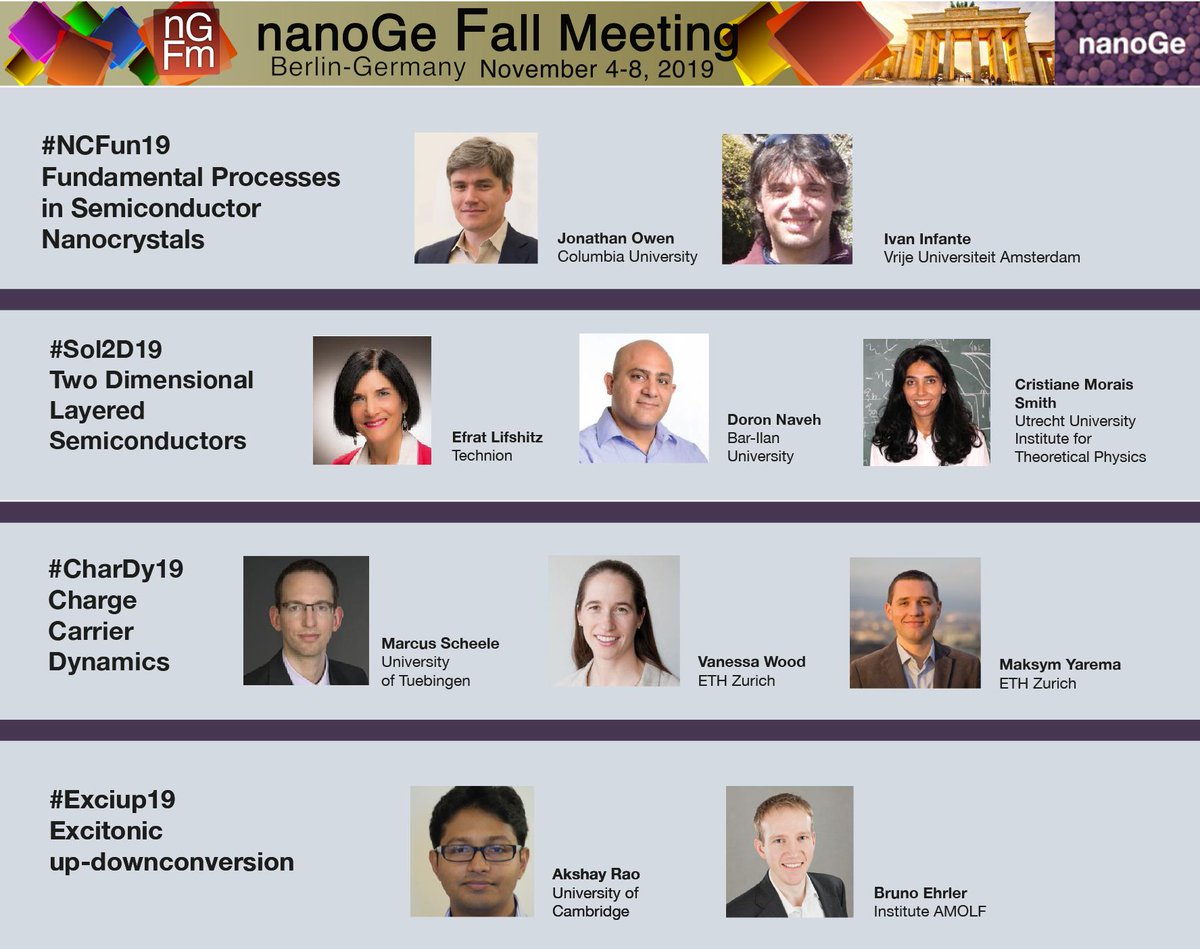 nanoGe_Conf's tweet photo. #NFM19 Check some of our upcoming symposia on #perovskite #nanomaterials... and its organizers 👇
#Sol2D19: Two Dimensional Layered Semiconductors 👉 https://t.co/DSg24RAkb7
#Exciup19: Excitonic up-downconversion 👉https://t.co/5I0vYI8PEb
Entire program 👇
https://t.co/FZqEThRHTC https://t.co/KJHBLUATEJ