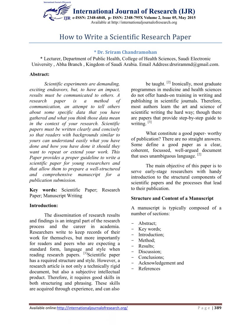 journal article review example