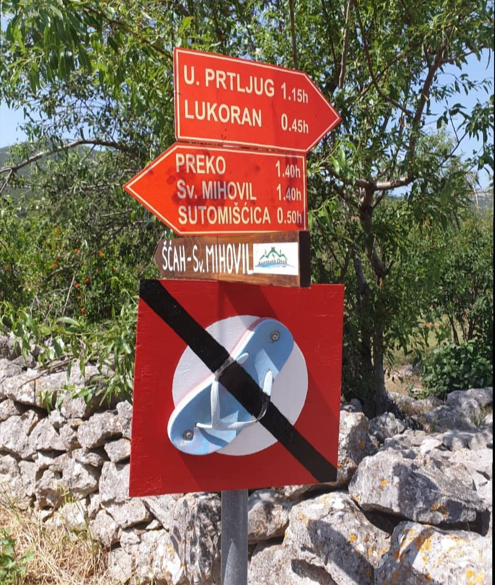 Dear tourists, 
we know you don’t speak Croatian, so please follow the obvious wordless signs while hiking in the Croatian mountains.
#isurvivedholidaysincroatia #hgss #cmrs #deartourists